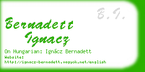 bernadett ignacz business card